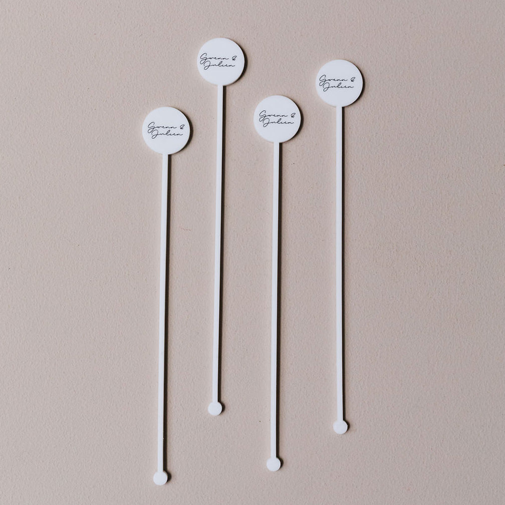 50 Pcs Touillettes Cocktail Swizzle Bâtons Mélangeurs Noirs 17.6 Cm - Réutilisables